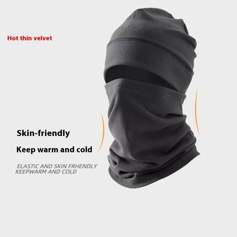 Dralon Hat Men's Winter Wind Mask Hat Neckerchief Cover Two-piece Set Cycling Bag Headgear Ear Protection - KiwiBrands