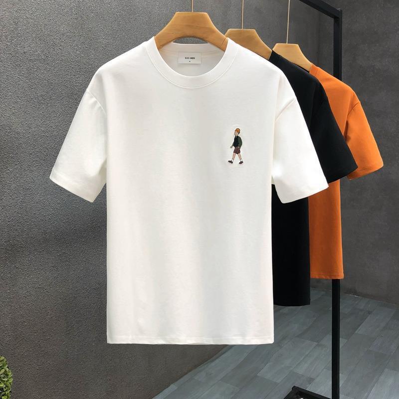 Cartoon Printed Short-sleeved T-shirt Men's Clothes Men's Loose T-shirt - KiwiBrands