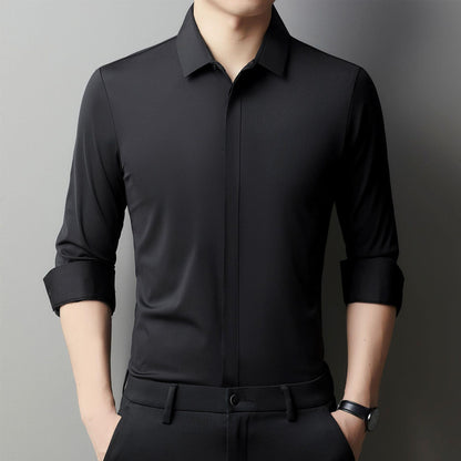 Business Leisure Iron-free Silky Shirt - KiwiBrands