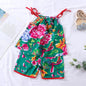 Children's Vest Suit Boys And Girls Summer Thin Cotton Silk Floral Hanging - KiwiBrands