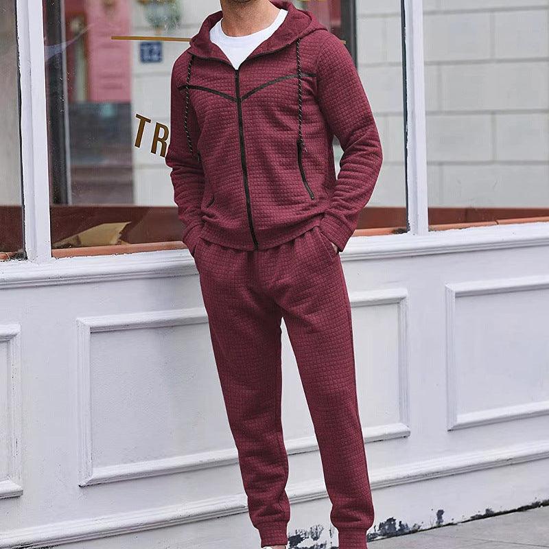 Men's Fashion Fashion Zipper Hooded Suits - KiwiBrands