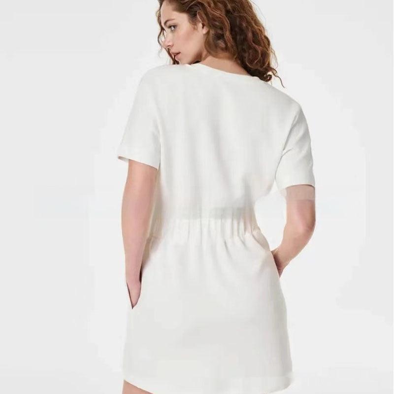 Women's Solid Color Loose Short Sleeve Dress