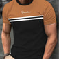 Casual Men's T-shirt Gradient Color 3D Short Sleeve Top - KiwiBrands