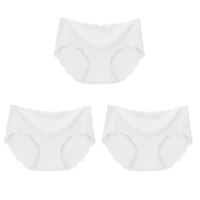 3Pcs Seamless Underwear Silk For Women Panties Lingerie Sexy