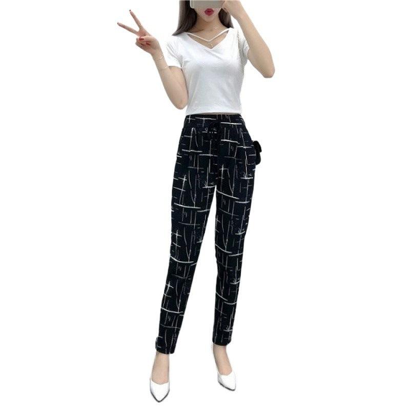 Harem Loose Tappered Pants Cropped Pencil Pants Fat Casual - KiwiBrands