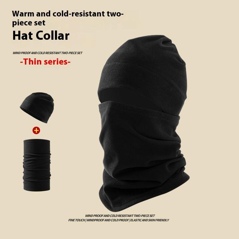 Dralon Hat Men's Winter Wind Mask Hat Neckerchief Cover Two-piece Set Cycling Bag Headgear Ear Protection - KiwiBrands