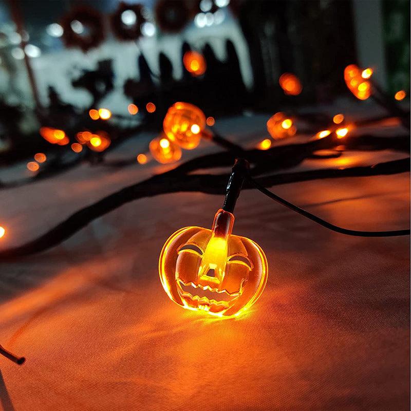 Halloween LED Willow Vine String Light Cool Cartoon Bat Pumpkin Decoration For Indoor Outdoor Party House Decor