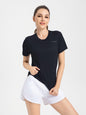 Women's Sports Short Sleeve Quick-drying Breathable Cooldry Gym Running Training Printed Top Round Neck T-shirt - KiwiBrands