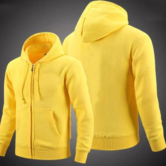 Casual Solid Color Cardigan Hoodie