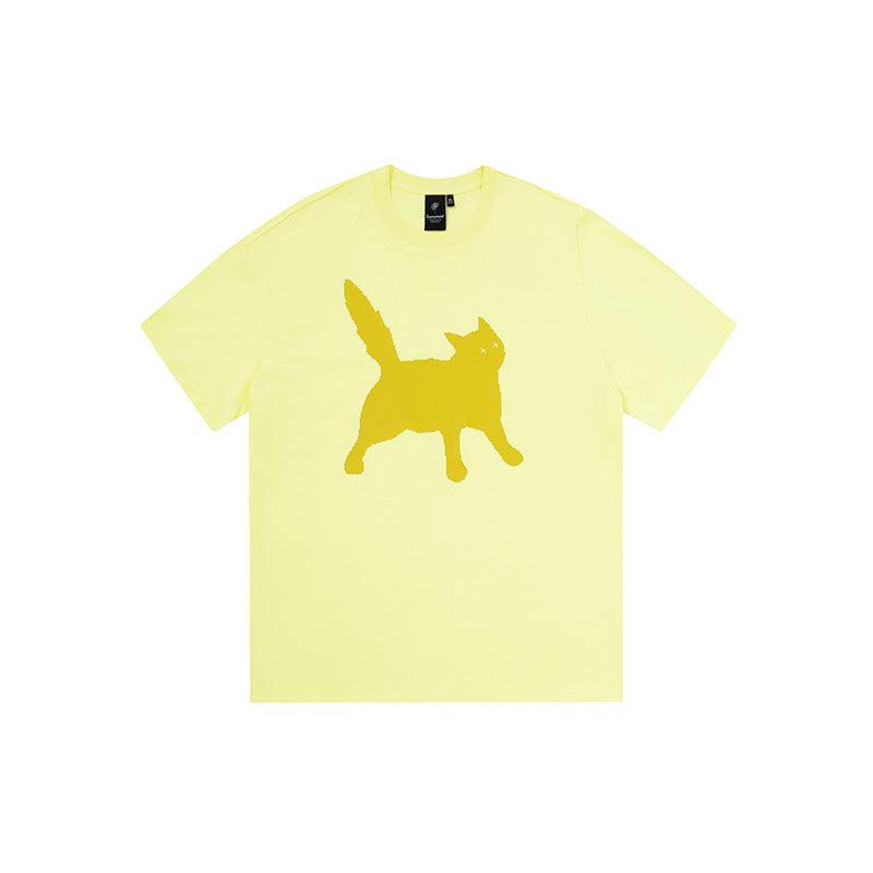 Scratch Cat Pixel Printed Cotton Short-sleeved T-shirt - KiwiBrands