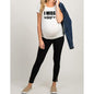 Women T-Shirts Slim Maternity Funny Letter Tops O-Neck Pregnancy Women - KiwiBrands