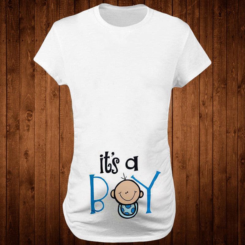 Women T-Shirts Slim Maternity Funny Letter Tops O-Neck Pregnancy Women - KiwiBrands