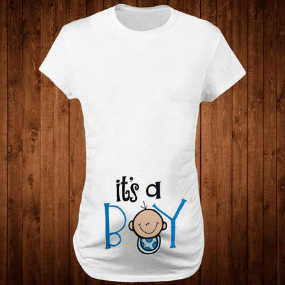 Women T-Shirts Slim Maternity Funny Letter Tops O-Neck Pregnancy Women - KiwiBrands