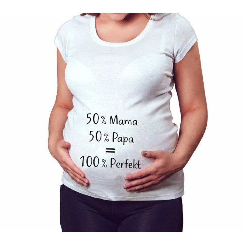 Women T-Shirts Slim Maternity Funny Letter Tops O-Neck Pregnancy Women - KiwiBrands
